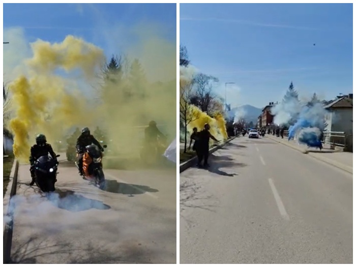 Plavo-žuti spektakl kroz Kakanj u čast Dana nezavisnosti BiH