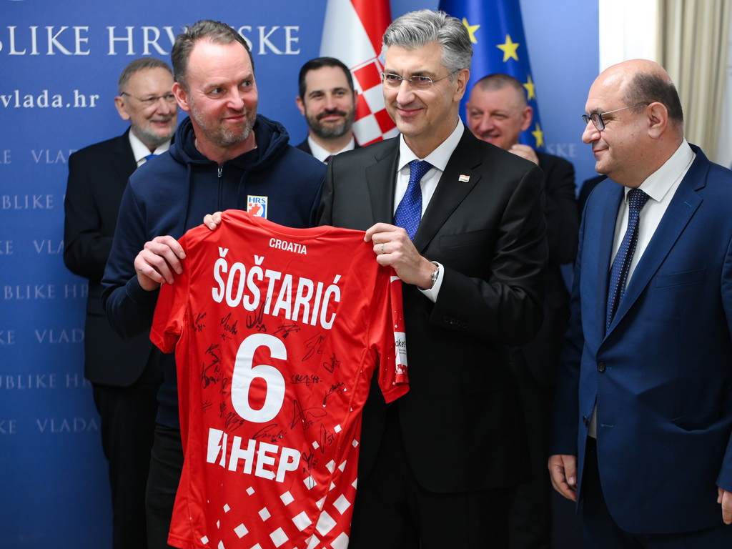 Plenković ugostio rukometaše Hrvatske: Zaslužujete lijepi doček