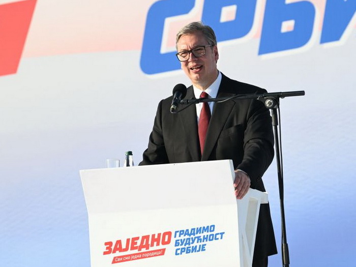 Počeo Vučićev skup u Beogradu: Posljednji put se obraćam kao predsjednik