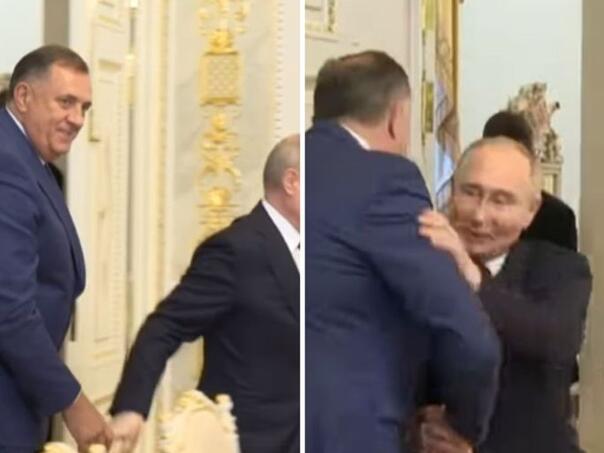 Pogledajte kako je Putin 'ispalio' Dodika: Predsjednik RS 'poljubio zrak'