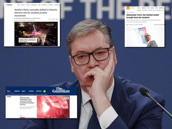 "Politički zemljotres" u Srbiji: Šta svjetski mediji pišu o porazu Vučića?