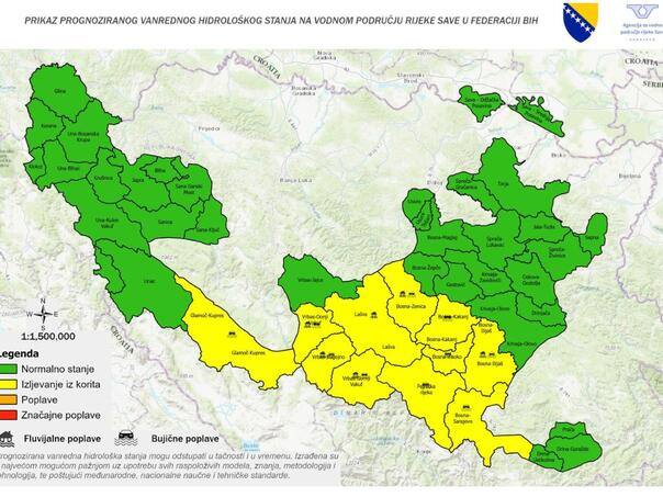 Poplave na pomolu: Izdato upozorenje za tri kantona u FBiH