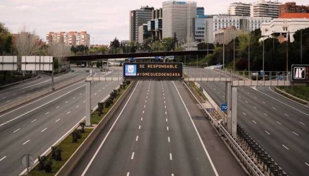 Prazne ulice Madrida, grada koji je najviše pogođen koronavirusom u Španiji