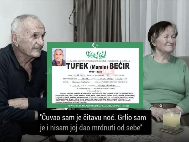 Preminuo Bećir koji je sedam sati spašavao suprugu tokom poplava u Jablanici