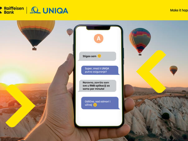 Raiffeisen i UNIQA donose inovaciju: Putno osiguranje sada u Raiffeisen mobilnom bankarstvu