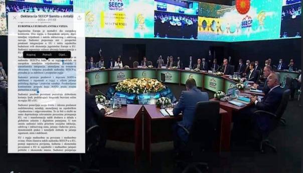 Samit u Antaliji za NATO i EU integracije, deklaraciju podržao i Dodik