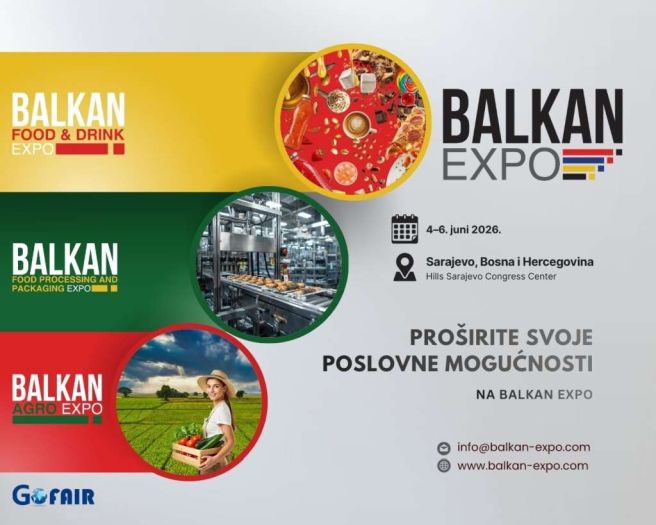 Sarajevo domaćin najvećeg sajma hrane u BiH "Balkan Expo 2026"