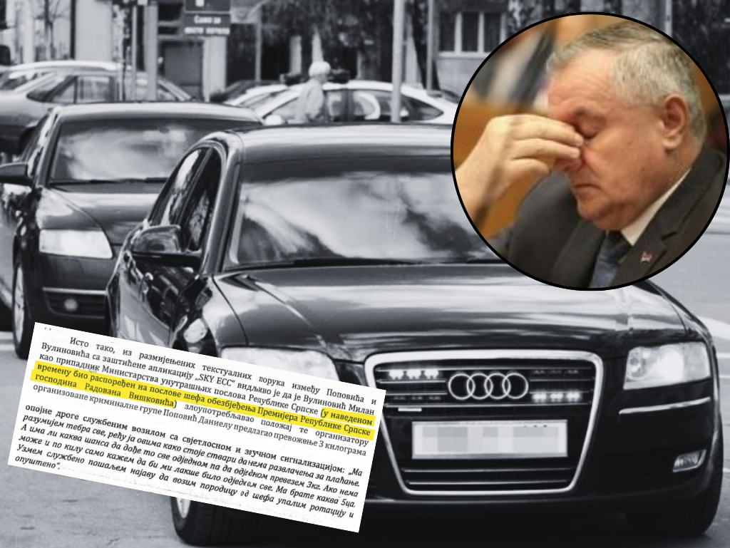 Šef obezbjeđenja premijera RS prevozio kokain iz Srbije: "Upalim rotaciju i opušteno..."   