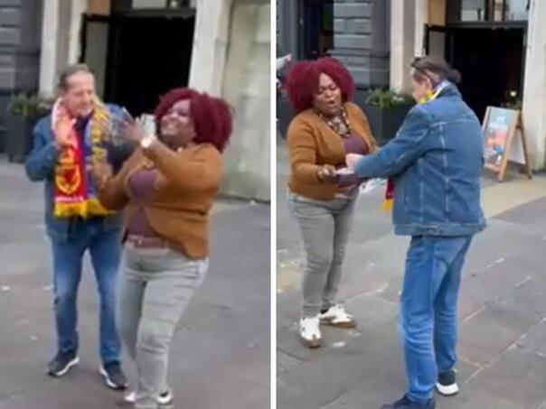 Sejo Brajlović zaigrao sa uličnom plesačicom, na kraju je počastio