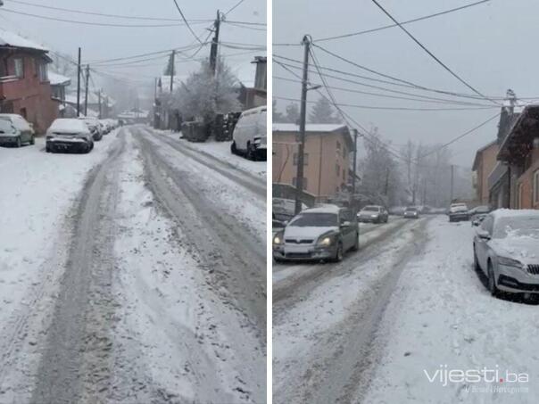 Snijeg paralizira Sarajevo: Posebno otežan saobraćaj u padinskim dijelovima