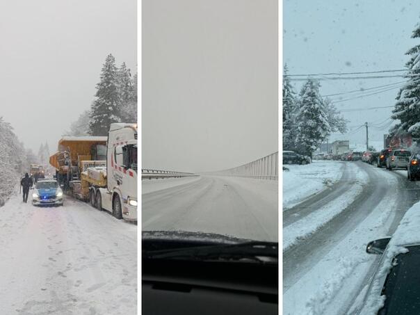 Snježni haos u Bosni: Više puteva privremeno zatvoreno