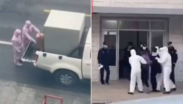 Šokantni snimci iz Kine: Žena vrišti dok je stavljaju u metalnu kutiju
