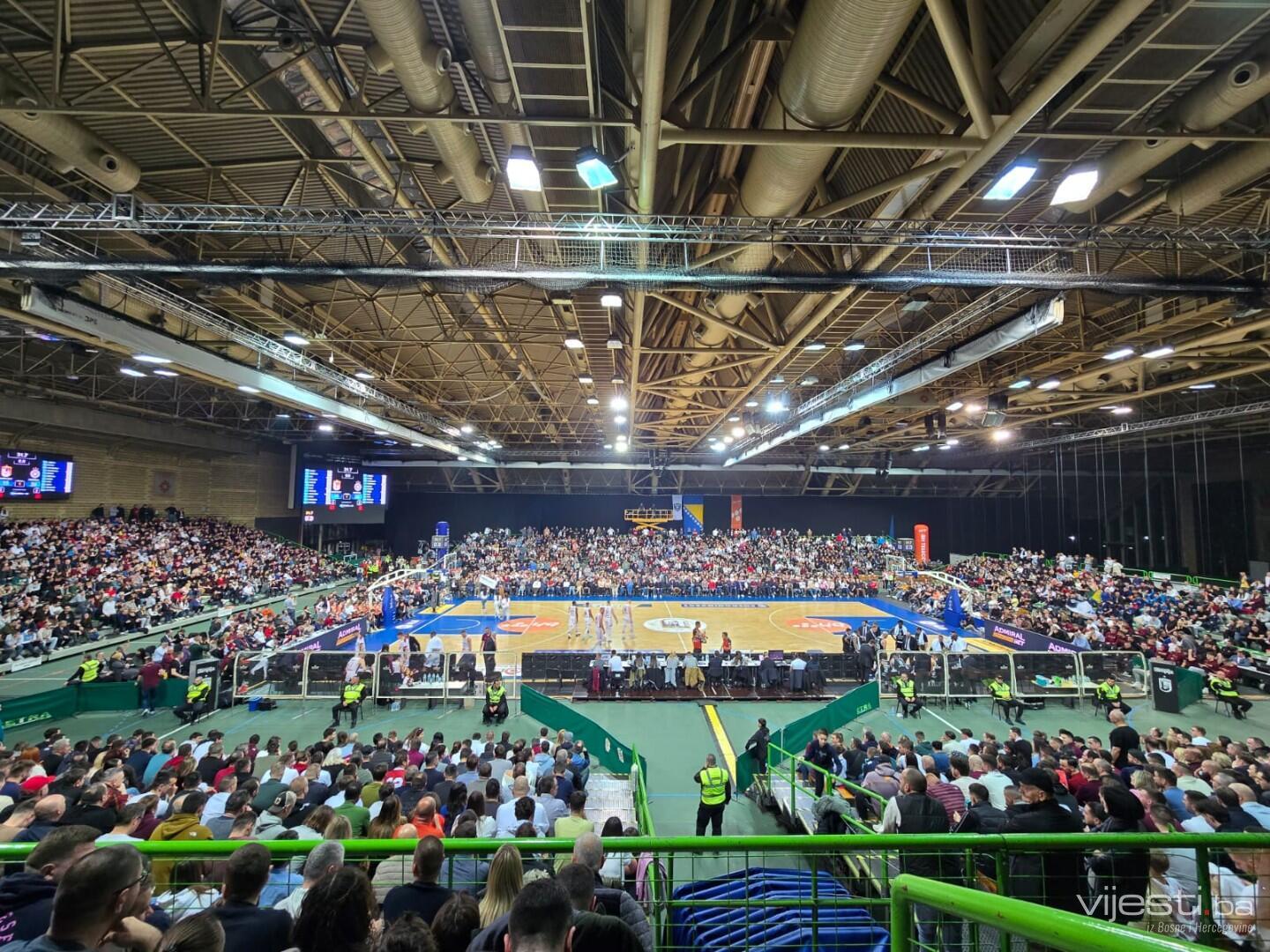 Spektakl u Zetri: Puna dvorana bodri Bosnu protiv Partizana