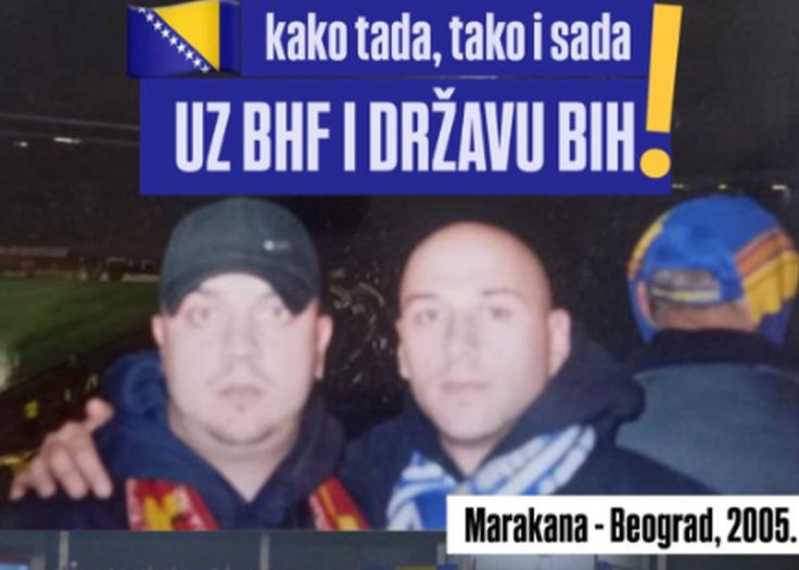 Šteta podržao BH Fanaticose fotografijom sa kultne utakmice iz Beograda