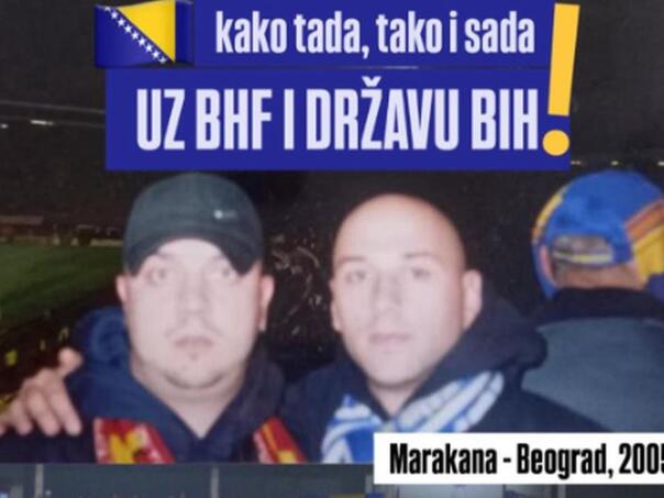 Šteta podržao BH Fanaticose fotografijom sa kultne utakmice iz Beograda