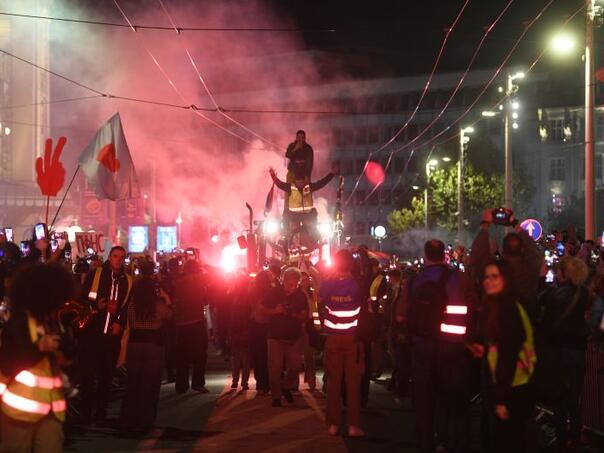 Hiljade studenata stiglo u Beograd na završni skup pred izbore