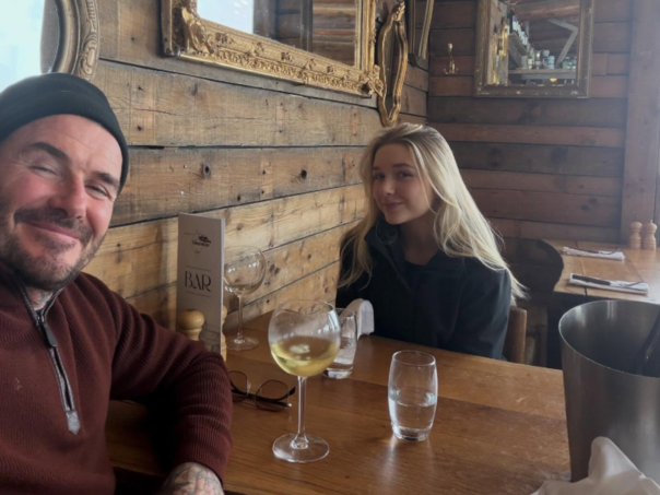 Stvaranje uspomena: David Beckham uživa na skijanju sa Harper