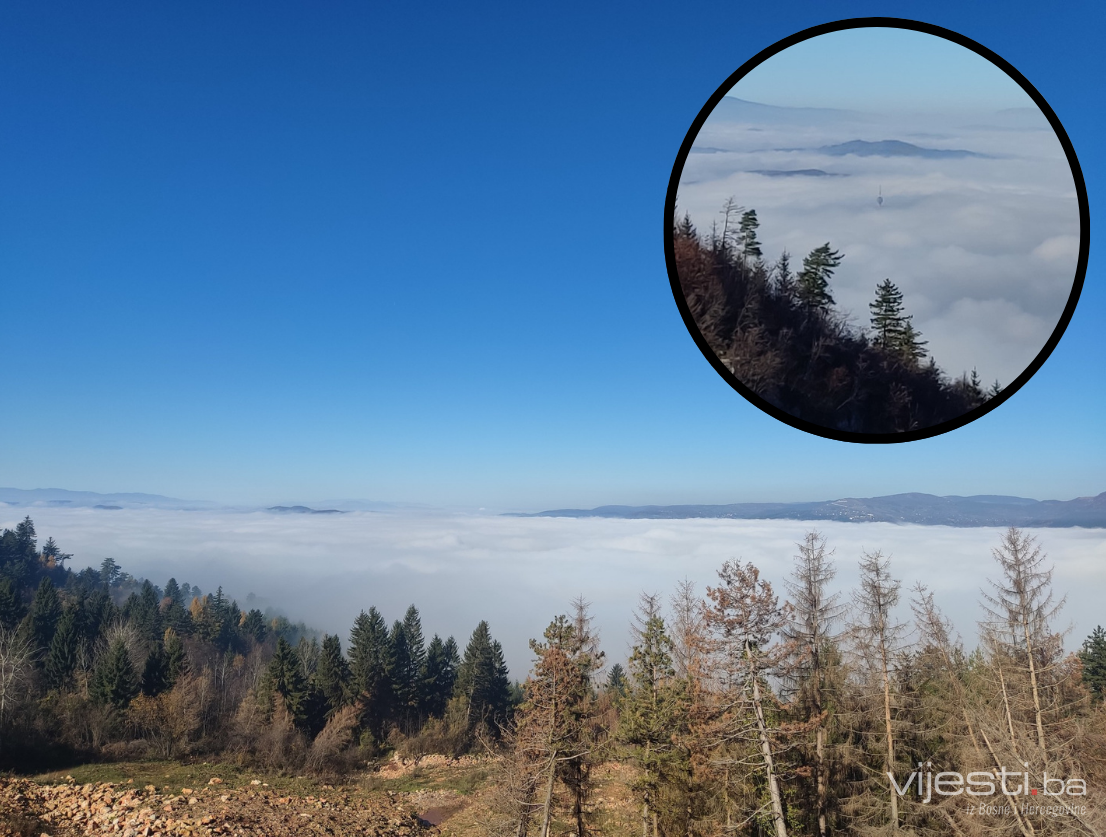 Sunce na visini, magla u dolini: Kako javljaju sa Trebevića, u Sarajevu je sunčano