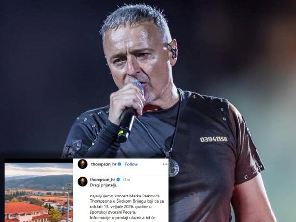 Thompson zakazao koncert u BiH, poznato vrijeme i mjesto