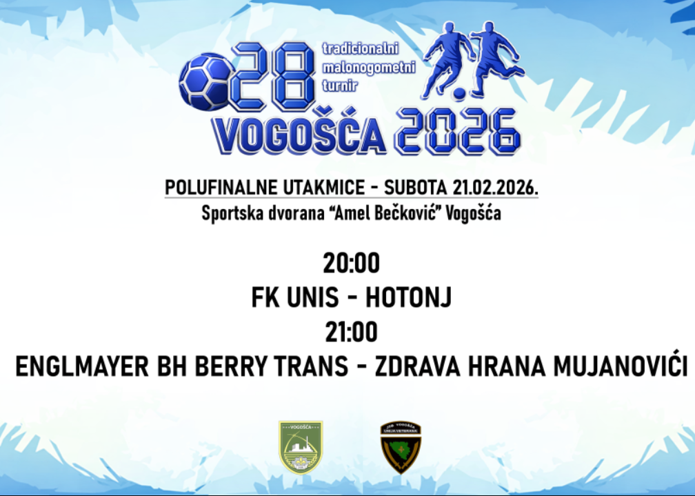 Tradicionalni turnir "Vogošća 2026" ulazi u završnicu