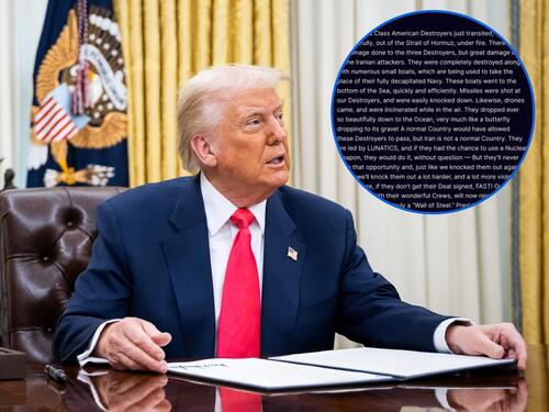 Trump: Normalna država dopustila bi prolazak razaračima, ali Iran vode luđaci