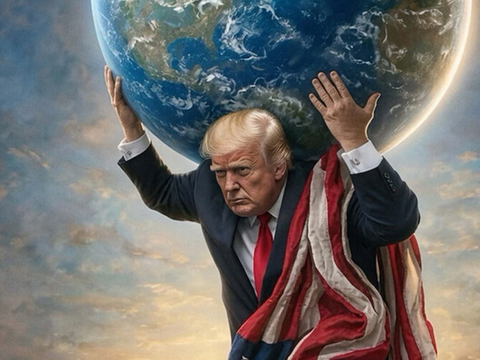 Trump objavio novu AI sliku: Nosi svijet na leđima