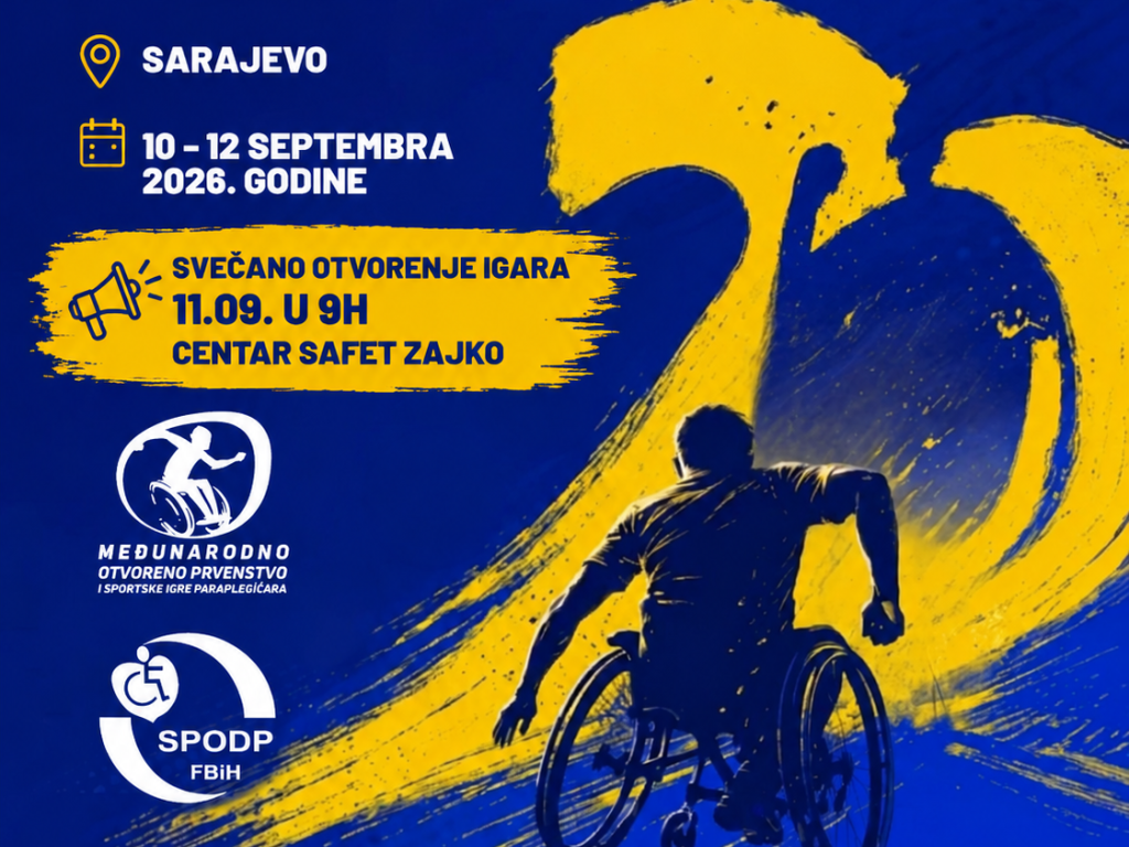 U Centru "Safet Zajko" 11. septembra Sportske igre paraplegičara i oboljelih od dječije paralize