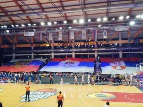 U Laktašima igrali Igokea i Zenit, na tribinama zastave RS, Rusije i Srbije