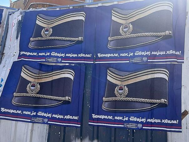 U Novom Sadu plakati podrške zločincu Ratku Mladiću