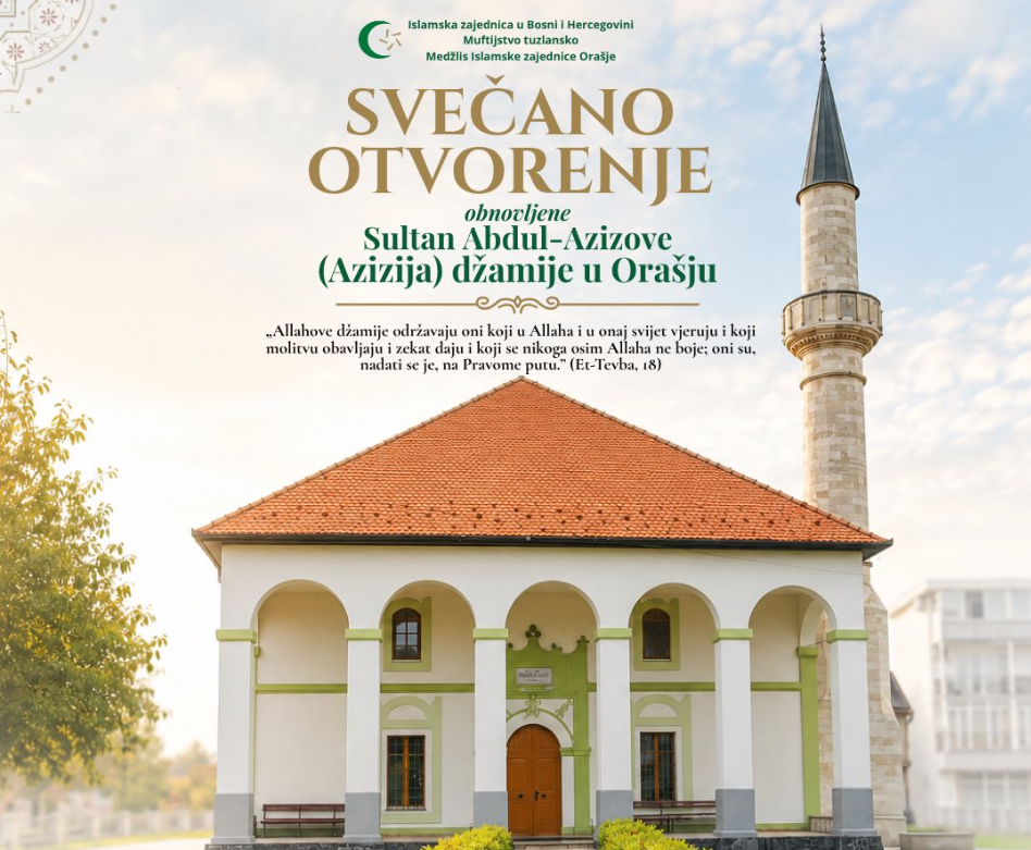 U subotu svečano otvaranje obnovljene Azizija džamije u Orašju