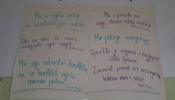 U više od 50 škola u BiH program 'Obrazovanje za mir'