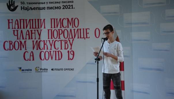 Učenik iz Širokog Brijega napisao najljepše pismo mladih u BiH