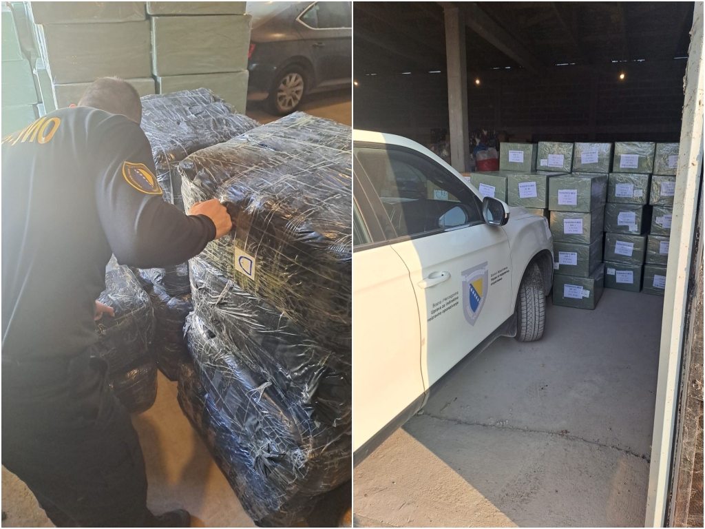 UIO BiH: Otkriven tekstil vrijedan 170.000 KM u pošiljci građevinskog materijala