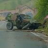 Uništeno vozilo EUFOR-a nakon sudara kod Srebrenika