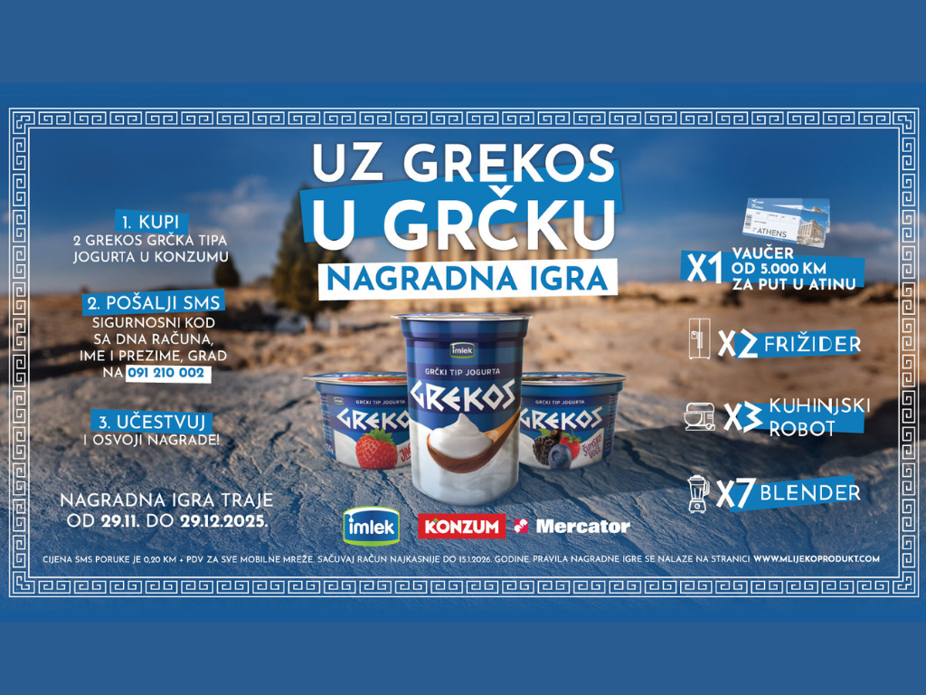 "Uz Grekos u Grčku": Osvojite putovanje u Atinu i brojne druge nagrade   