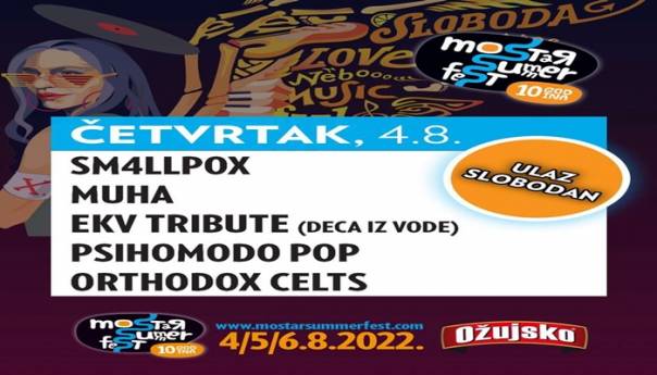 Večeras počinje 10. Mostar Summer Fest