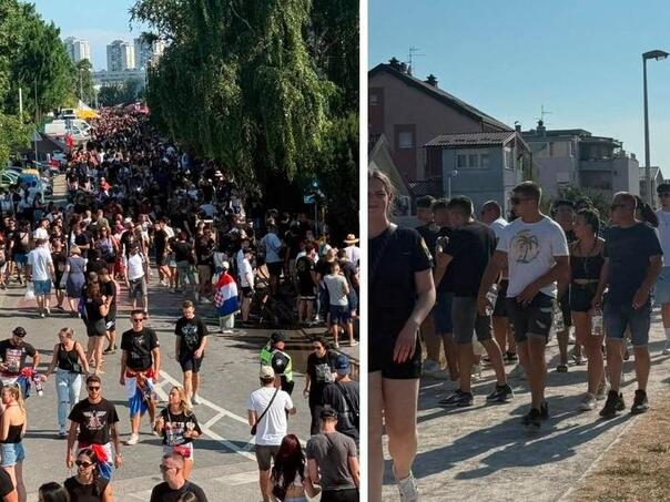 Velike gužve na ulazu prema Hipodromu, fanovi pjevaju uoči Thompsonovog koncerta