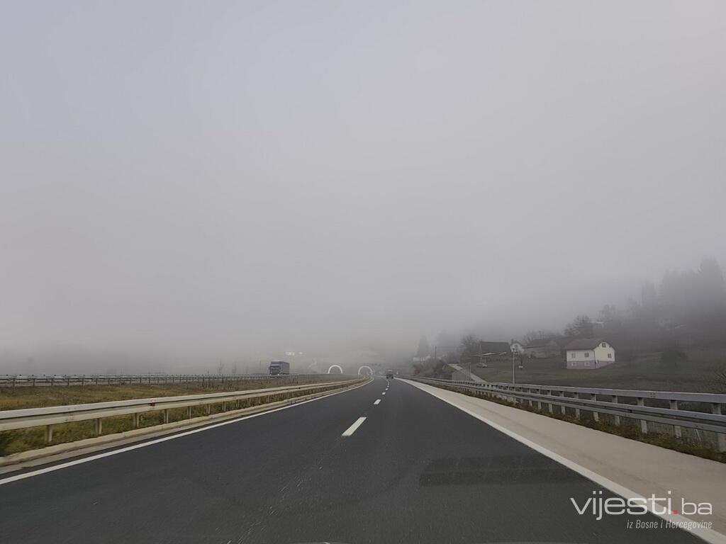 Vidljivost smanjena zbog jutarnje magle, moguća i pojava mraza