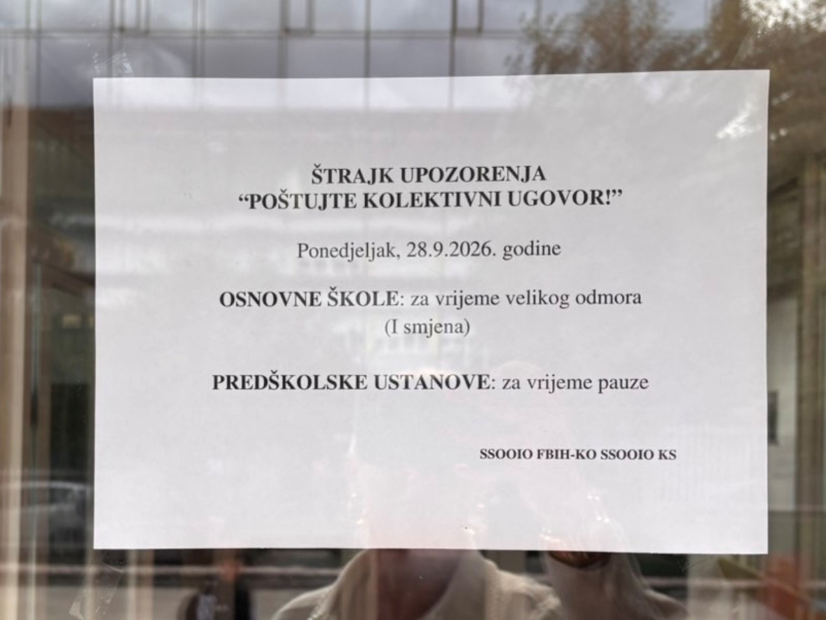 Više od 5.000 prosvjetnih radnika u KS stupa u štrajk upozorenja 29. septembra