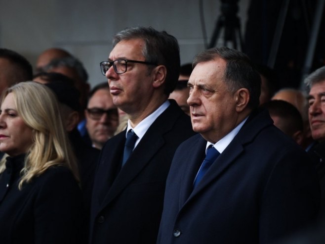 Vučić s Dodikom u Trebinju: Možda danas mi više volimo RS