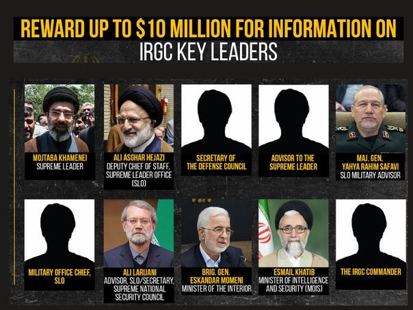 Washington nudi 10 miliona dolara za informacije o iranskim vođama