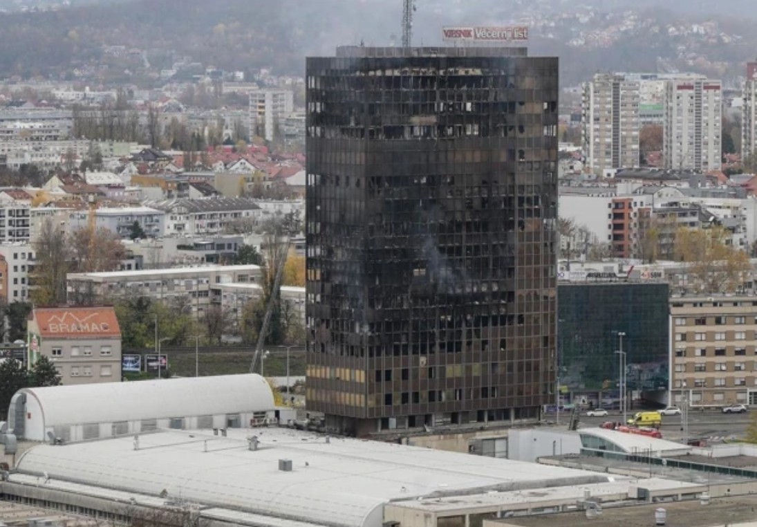 Zbog požara u Vjesnikovom neboderu uhapšena jedna mlađa osoba