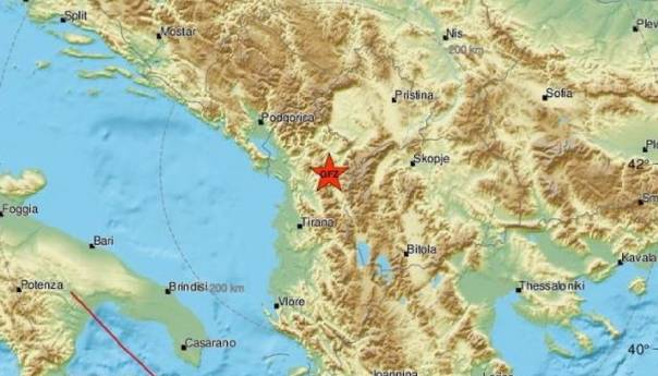 Zemljotres jačine 4,5 stepeni po Richteru pogodio Albaniju