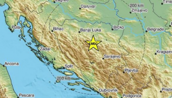 Zemljotres jačine 4,6 stepeni pogodio BiH