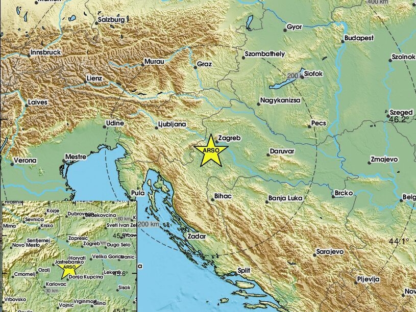 Zemljotres magnitude 2,6 zatresao područje u okolini Zagreba
