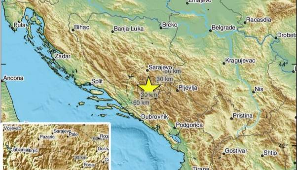 Zemljotres magnitude 2.8 pogodio BiH