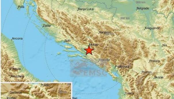 Zemljotres na području Mostara