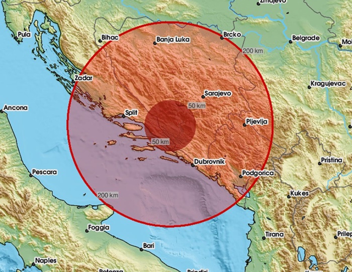 Zemljotres pogodio BiH, epicentar kod Mostara