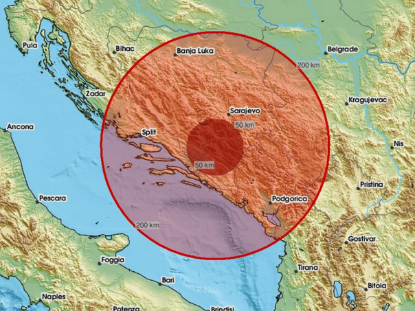 Zemljotres pogodio istočnu Hercegovinu