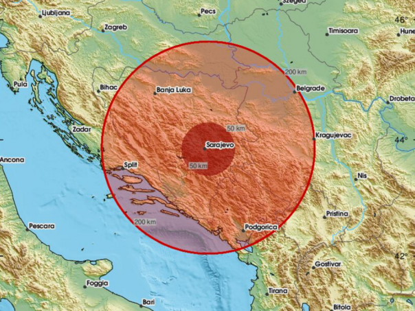 Zemljotres u BiH, epicentar blizu Goražda